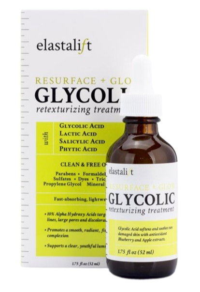 Elastalift Glycolic Retexturizing Treatment is designed to resurface and reveal luminous skin.